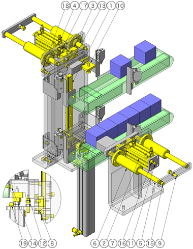 米思米工件升降移载机构3D数模图纸 Solidworks设计