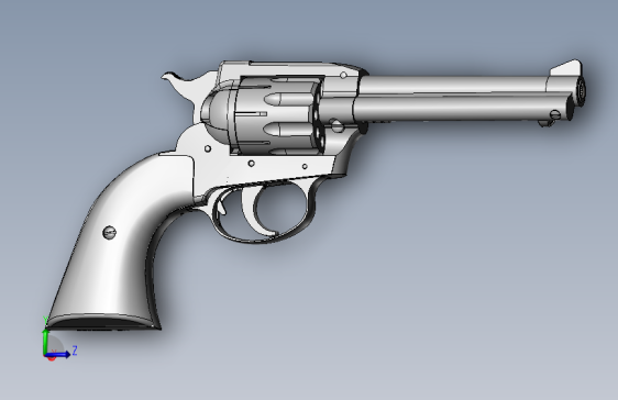 手枪左轮冲锋枪老式狙击步枪设计3D图纸rohm-model-63-22lr-revolver-prop SW STP IGS