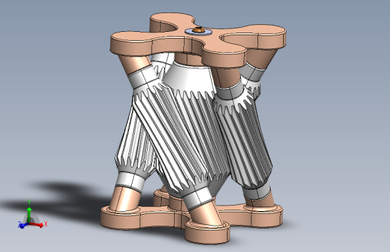 Hyperboloidal双曲面传动机构3D图纸 Solidworks设计