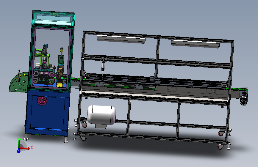 双边工作自动裁断机3D数模图纸 Solidworks设计