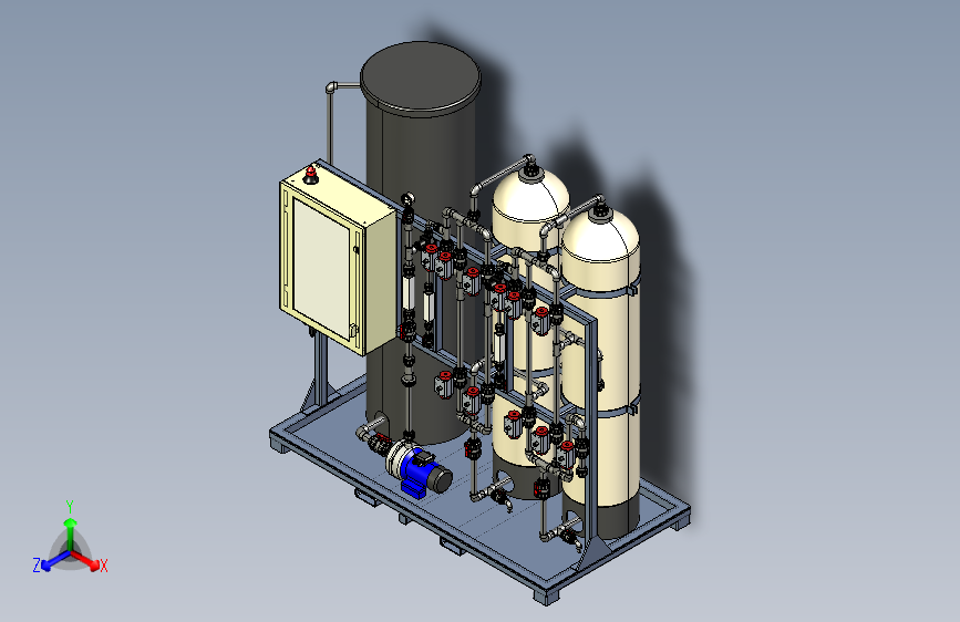 废水除盐设备desmineralizador-模型格式为 stp