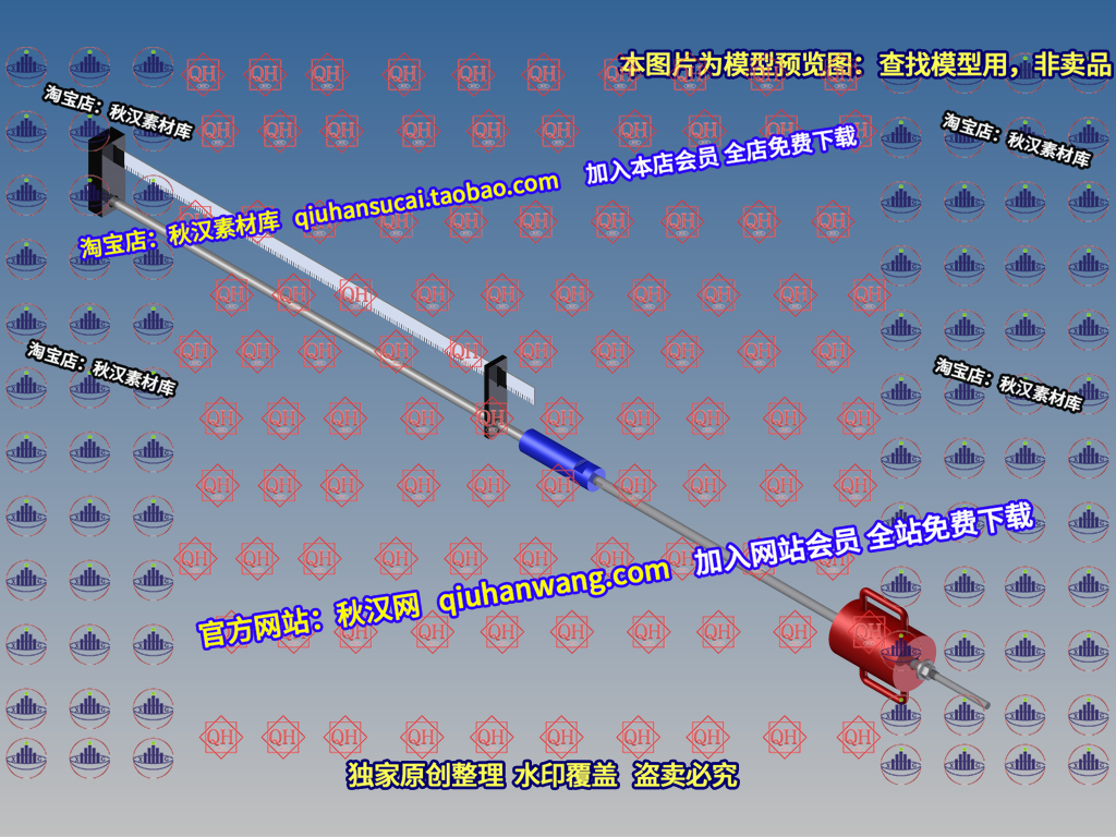 土壤压实度和硬质土测量工具soil-penetrometer-模型格式为 stp