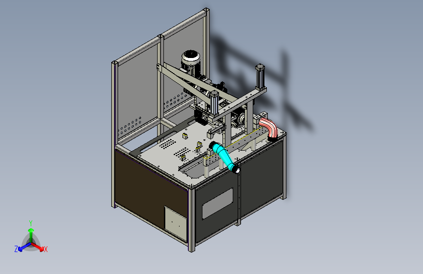 双面家具成型机3D数模图纸 STP格式
