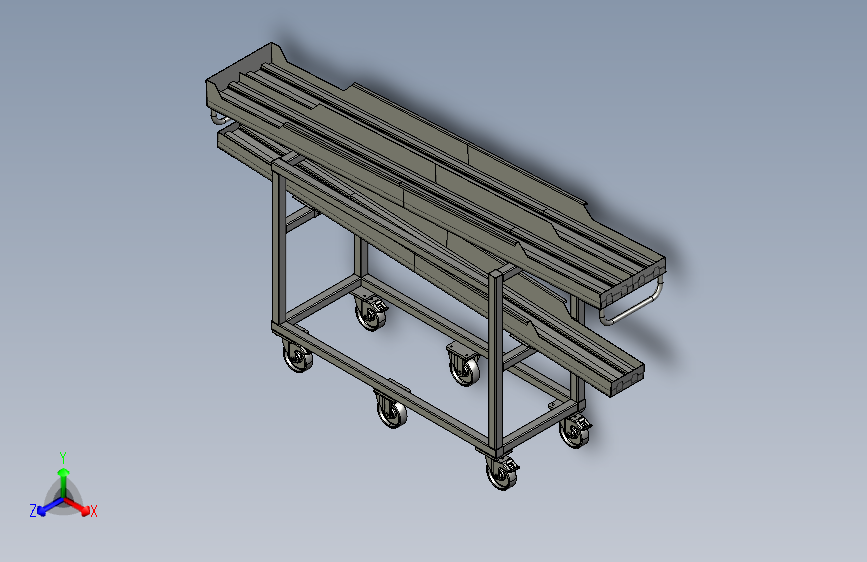 移动式斜坡输送小车3D数模图纸 STEP格式