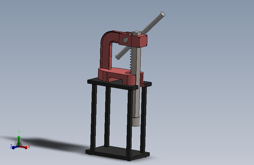 手动压力成型机press-machine-22-模型格式为 sw