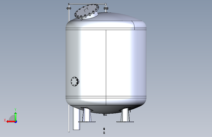 砂滤器 2000 直径 95m3 背面视图