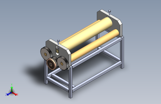 板材成型机bending-roller-machine-模型格式为 SolidWorks设计