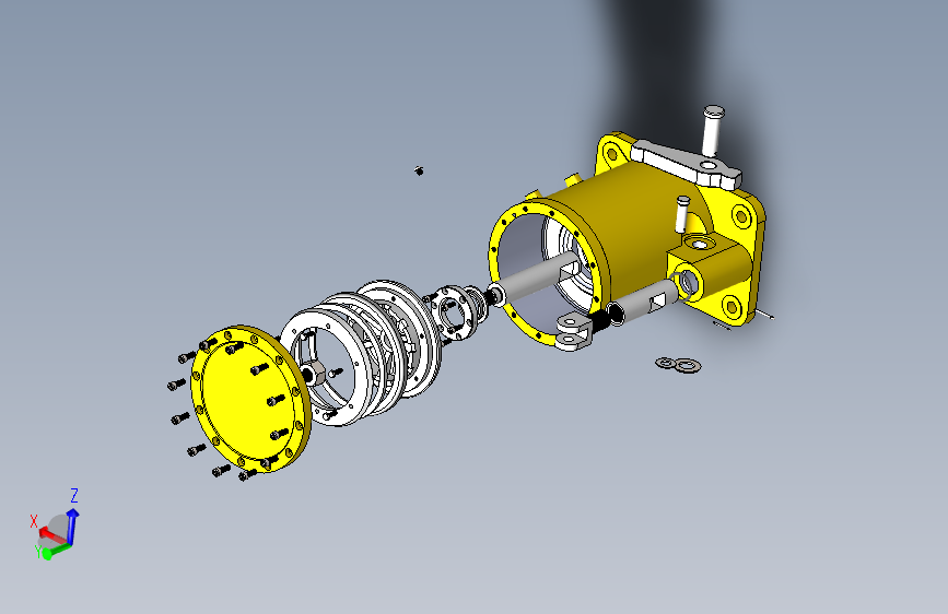 Pneumatic Drive气动传动装置3D图纸 Solidworks设计