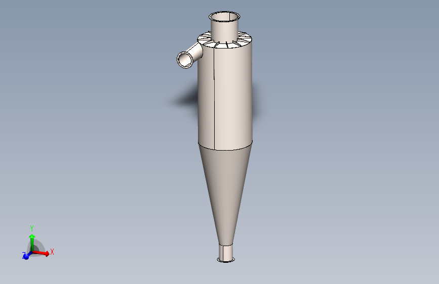 常规旋风分离器conventional-cyclone-separator-模型格式为 stp sw