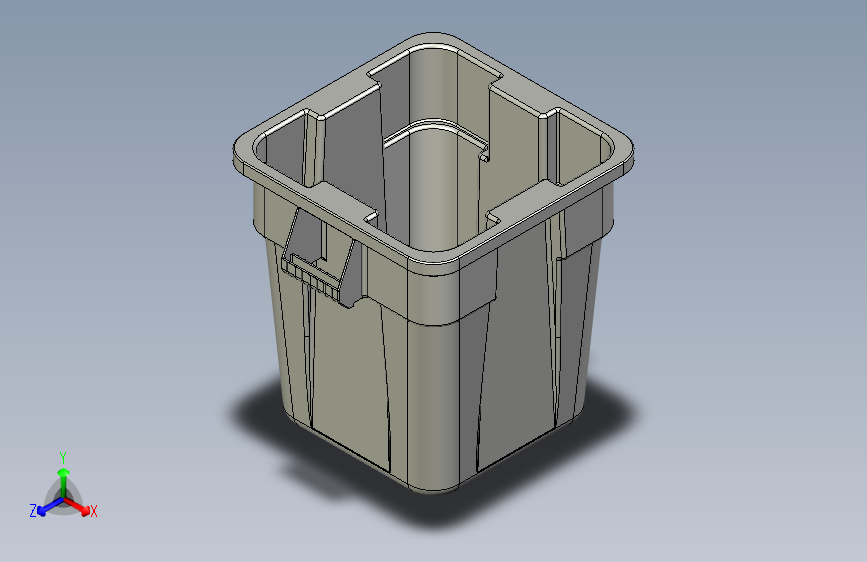 垃圾箱 垃圾处理设备brute-40-gal-square-garbage-bin-模型格式为 stp