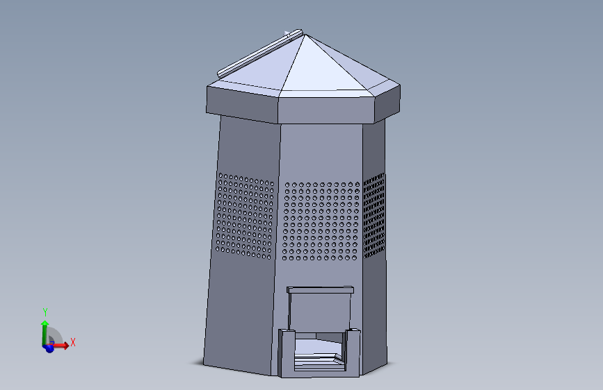 垃圾箱 垃圾处理设备dust-bin-cad-1831-模型格式为 sw