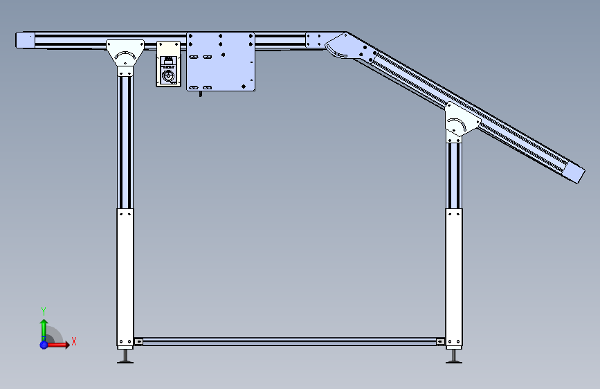 输送机 输送设备configurable-angled-conveyor-1-模型格式为 stp