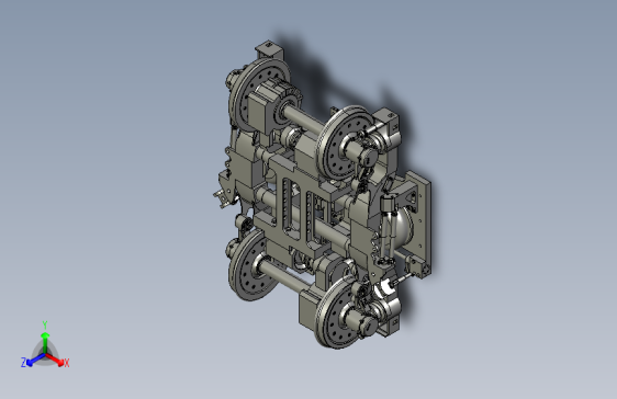 CRH380动车组转向架模型总体设计3D数模