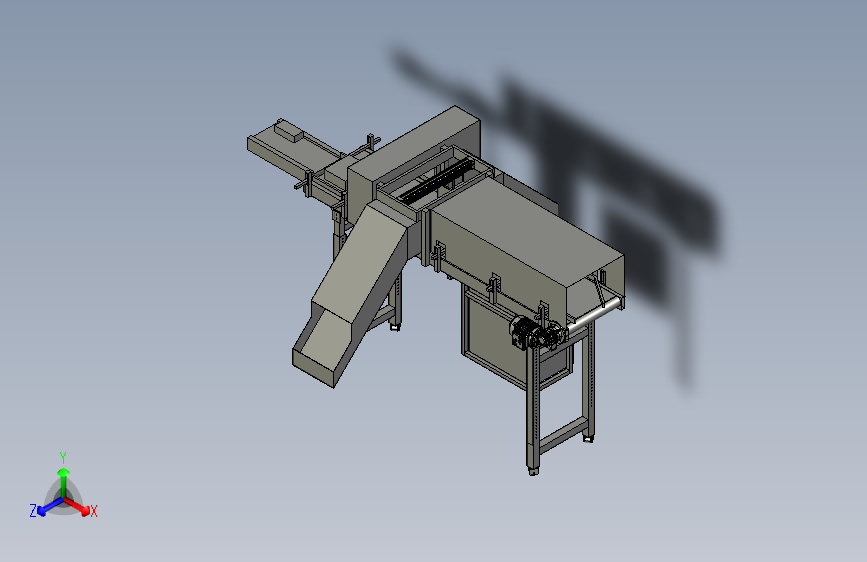 输送机 输送设备conveyor-barcode-system-plus-rejector-模型格式为 stp