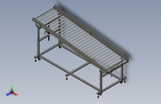 输送机 输送设备conveyor-belt-adjustable-1-模型格式为 stp
