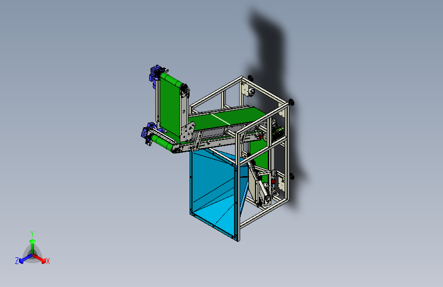 输送机 输送设备conveyor-with-container-and-dough-1-模型格式为 igs stp