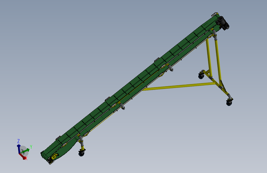 输送机 输送设备material-shifting-conveyor-from-bottom-模型格式为 sw