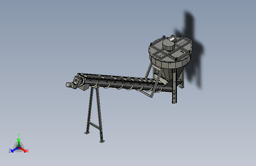 螺旋砂石分离器3D图纸 STEP格式
