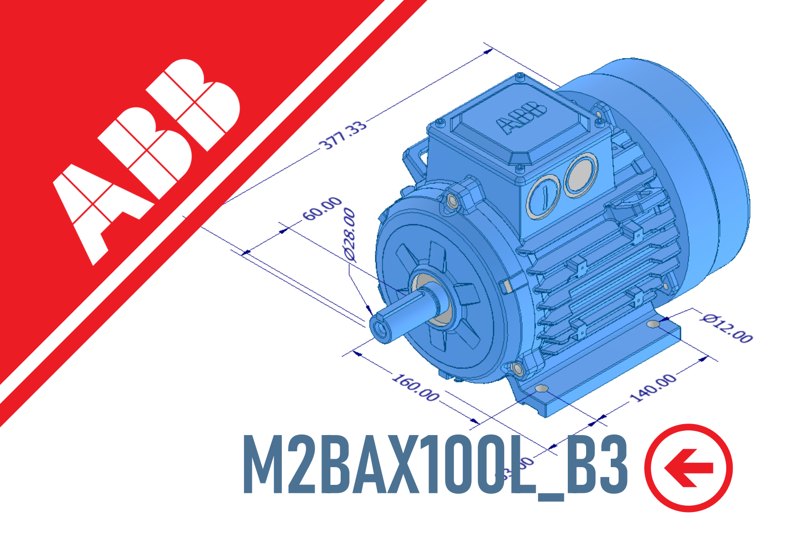 电机- ABB M2BAX100L_B3