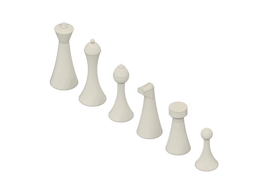 Herman Ohme 启发的 3D 打印国际象棋套装