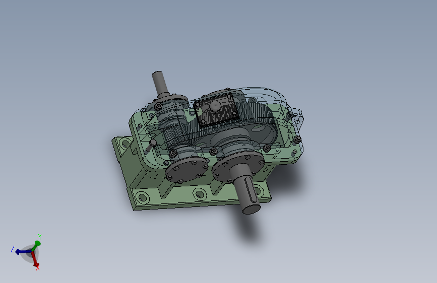 一级斜齿圆柱齿轮减速器(CAD图纸+说明书+SolidWorks三维模型)