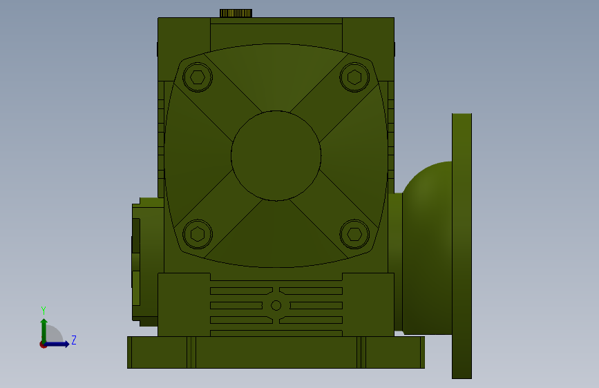 WPWDA50-0.18蜗杆减速机 左侧视图