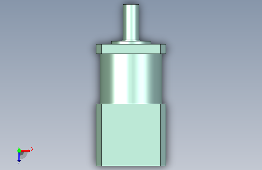 PF-OP2电机联接型_PF40L1-P0-S1-OP2-45-3-11.2-50-3.5-10-26-25-2-40 俯视图