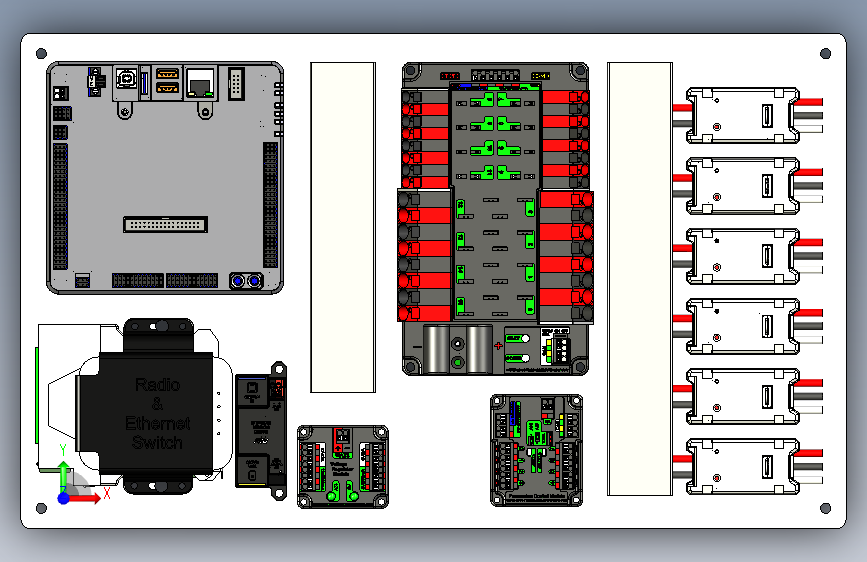 电气控制柜modular-electronics-box-for-frc-v2-1 1 STP 正面视图