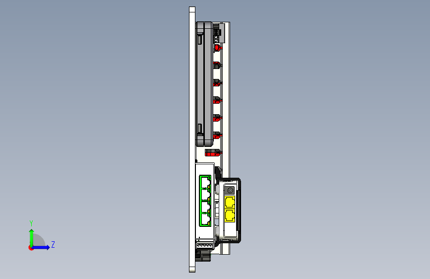 电气控制柜modular-electronics-box-for-frc-v2-1 1 STP 左侧视图
