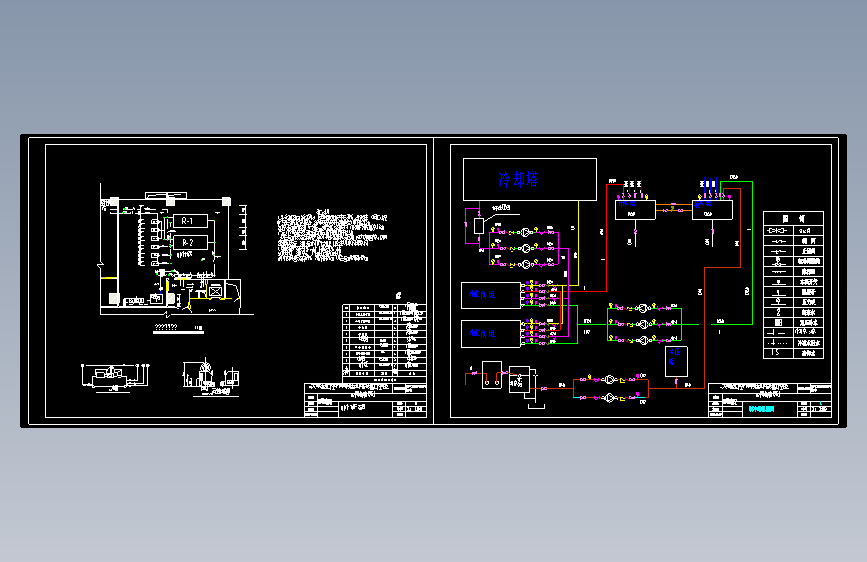 制冷机房平面、流程图MF14