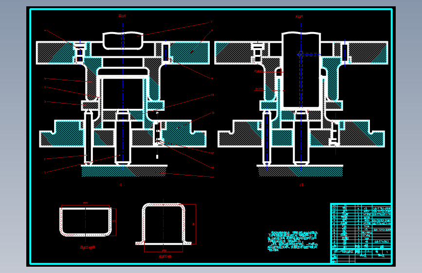 口杯一次正反拉深复合模具设计-冲压模含7张CAD图