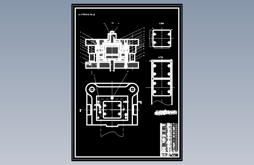 四孔方形垫片的落料冲孔复合模具设计-冲压模含12张CAD图