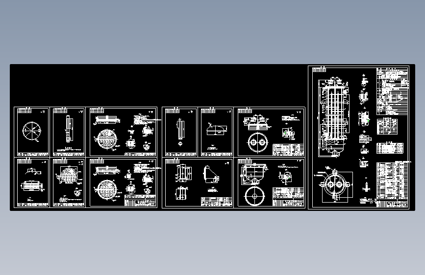 固定管板换热器（立式）的全套图纸