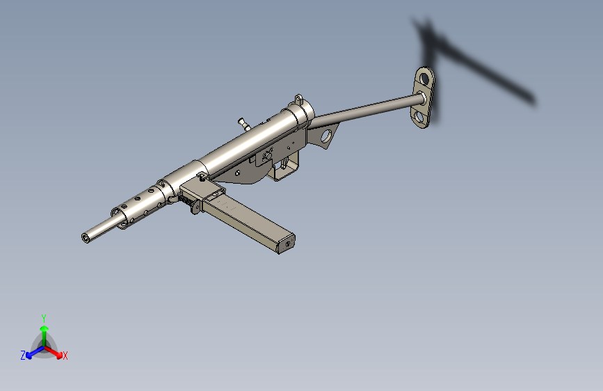 手枪左轮冲锋枪老式狙击步枪设计3D图纸sten-gun-mk-2-1942 SW STP IGS