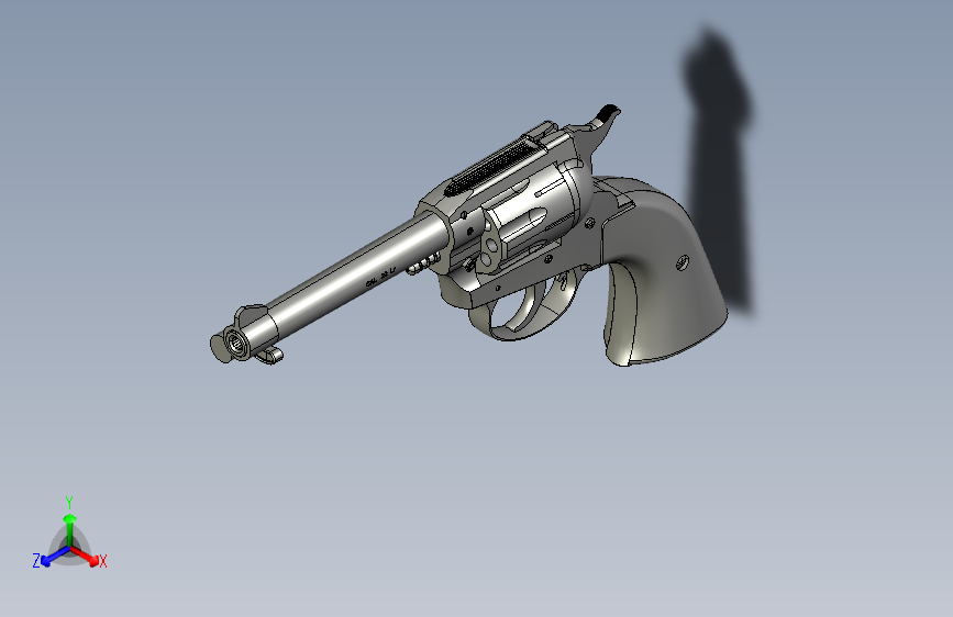 手枪左轮冲锋枪老式狙击步枪设计3D图纸rohm-model-63-22lr-revolver-prop SW STP IGS