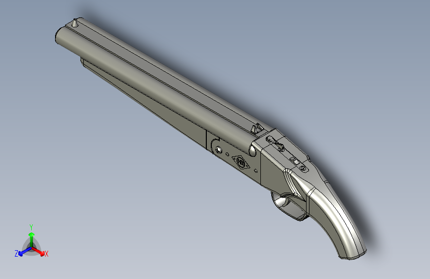 手枪左轮冲锋枪老式狙击步枪设计3D图纸shotgun-mad-max SW STP