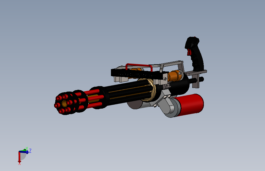 手枪左轮冲锋枪老式狙击步枪设计3D图纸cgpdesign-academy-mini-gun-design-by-sami-ohran SW