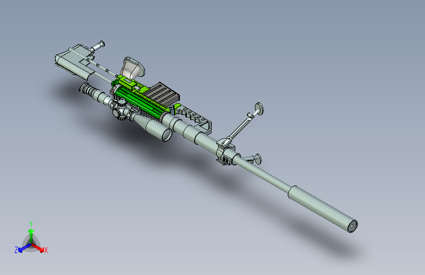 手枪左轮冲锋枪老式狙击步枪设计3D图纸cheytac-m200 stp x_t