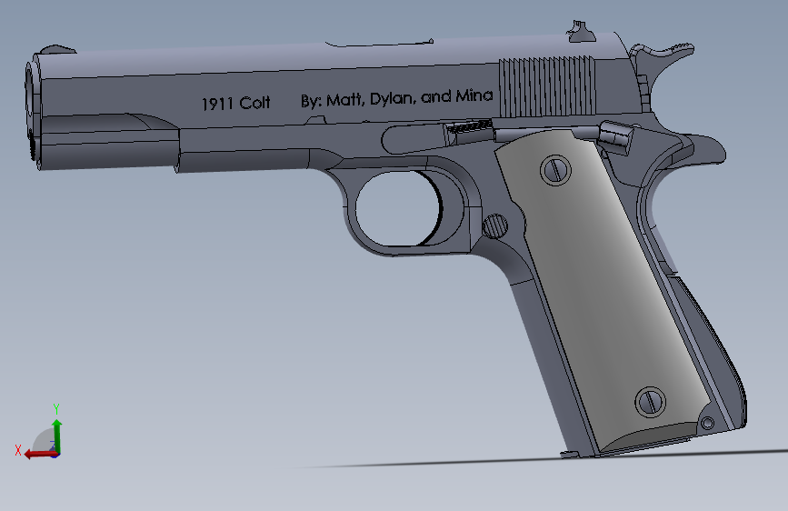 手枪左轮冲锋枪老式狙击步枪设计3D图纸colt-1911-3 SW