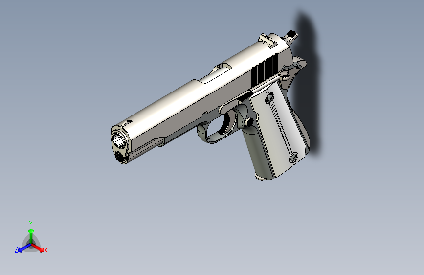 手枪左轮冲锋枪老式狙击步枪设计3D图纸colt-m1911a1-4 2 STP