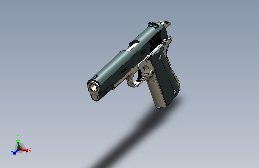 手枪左轮冲锋枪老式狙击步枪设计3D图纸colt-m1911a1-2 SW X_T