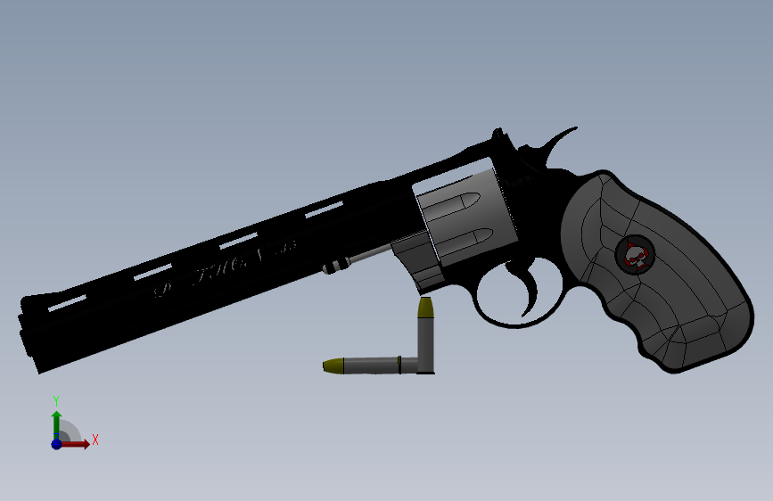 手枪左轮冲锋枪老式狙击步枪设计3D图纸colt-python-8-357-magnum-1955 SW STP STL_SOLIDWORKS ...