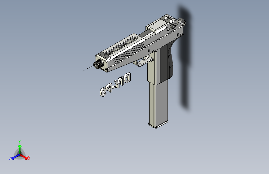 手枪左轮冲锋枪老式狙击步枪设计3D图纸diy-p9-9mm-pistol-handgun SW STP