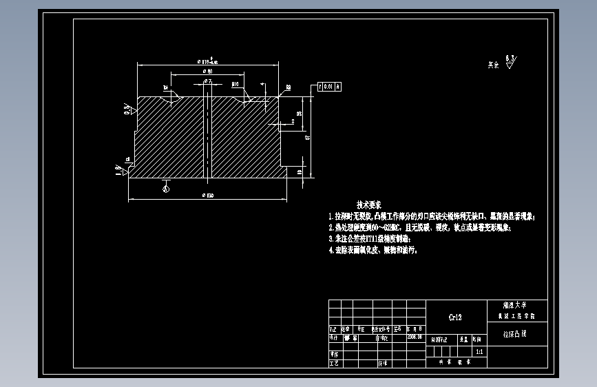 JX0946-端盖落料拉深冲孔复合模设计