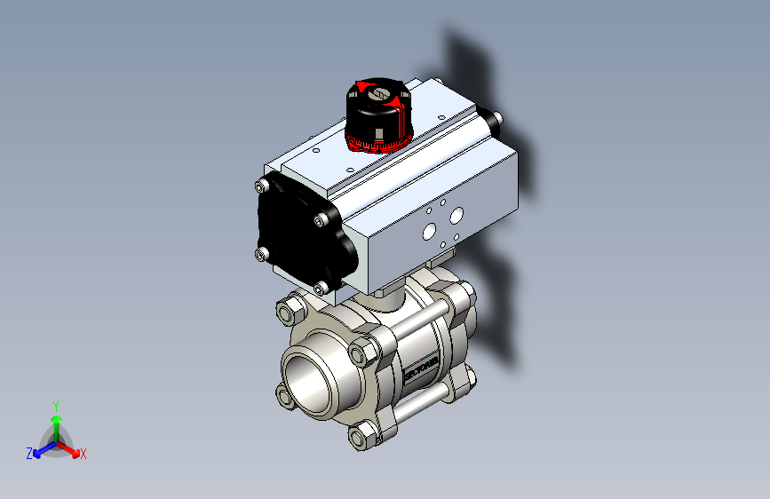 带ACTREG DA致动器的3件球阀BW DN40