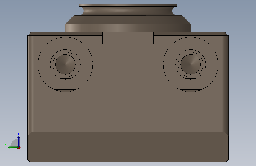 E3D Revo 高温加热器块 左侧视图