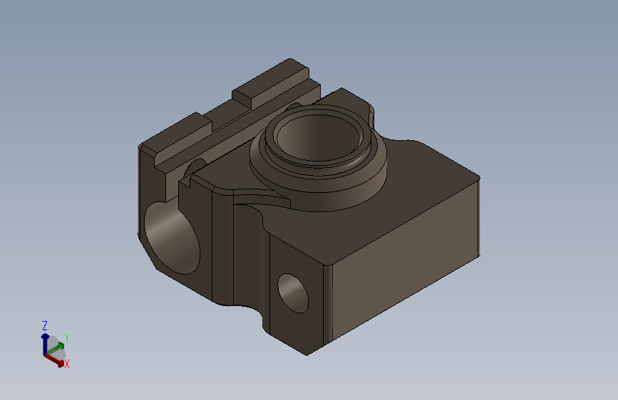 E3D Revo 高温加热器块 主视图