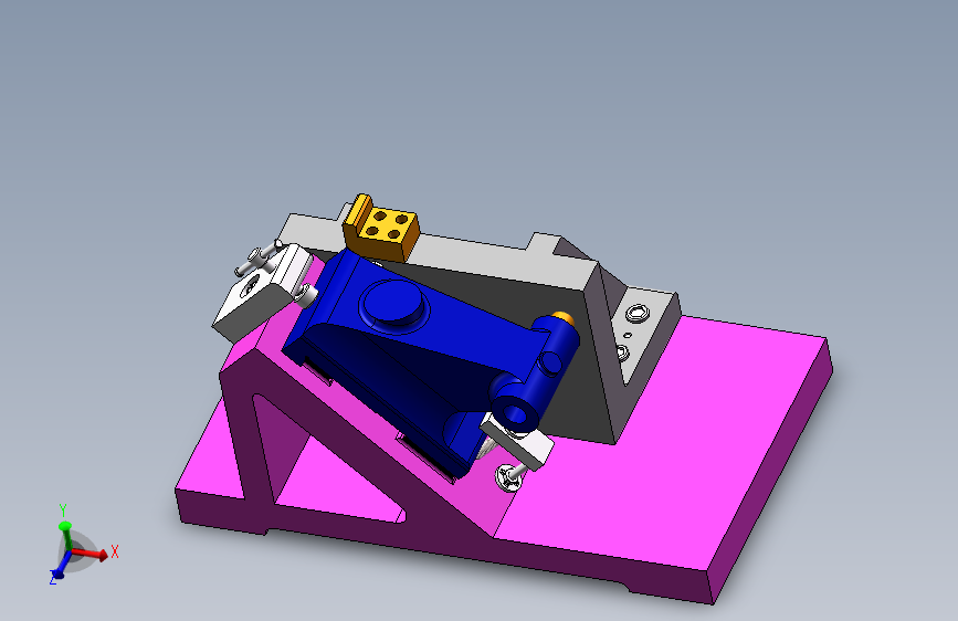 尾座体铣40圆柱面三维夹具solidworks模型资料