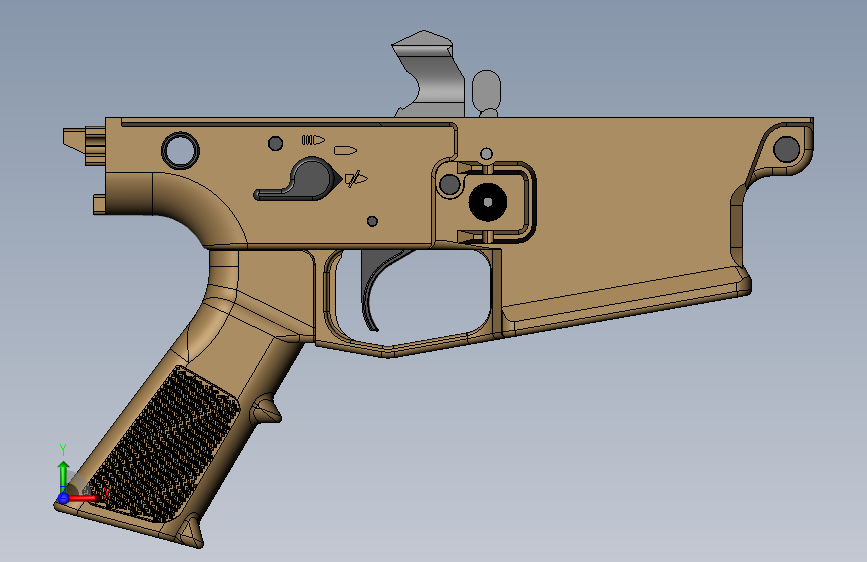 手枪左轮冲锋枪老式狙击步枪设计3D图纸fn-scar-mk16-mk17 SW