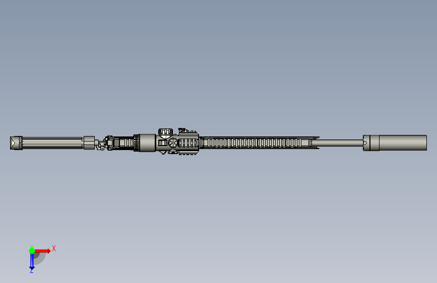 手枪左轮冲锋枪老式狙击步枪设计3D图纸galil-ace-gen-ii-5-56-rifle-step-file-1 2 STP 俯视图